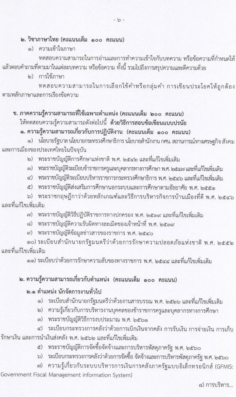 อ.ก.ค.ศ. สำนักงานปลัดกระทรวงศึกษาธิการ สังกัด กศน. รับสมัครสอบแข่งขันเพื่อบรรจุและแต่งตั้งบุคคลเข้ารับราชการ จำนวน 23 อัตรา (วุฒิ ป.ตรี ทุกสาขา) รับสมัครสอบทางอินเทอร์เน็ต ตั้งแต่วันที่ 17-31 ม.ค. 2565