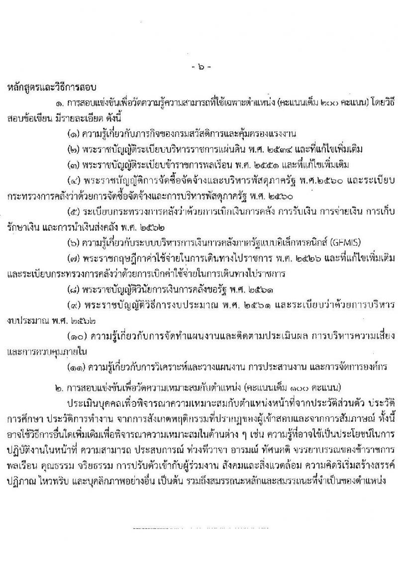 กรมสวัสดิการและคุ้มครองแรงงาน รับสมัครสอบแข่งขันเพื่อบรรจุและแต่งตั้งบุคคลเข้ารับราชการ จำนวน 5 ตำแหน่ง ครั้งแรก 20 อัตรา (วุฒิ ปวส. ป.ตรี) รับสมัครสอบทางอินเทอร์เน็ต ตั้งแต่วันที่ 1-25 ก.พ. 2565