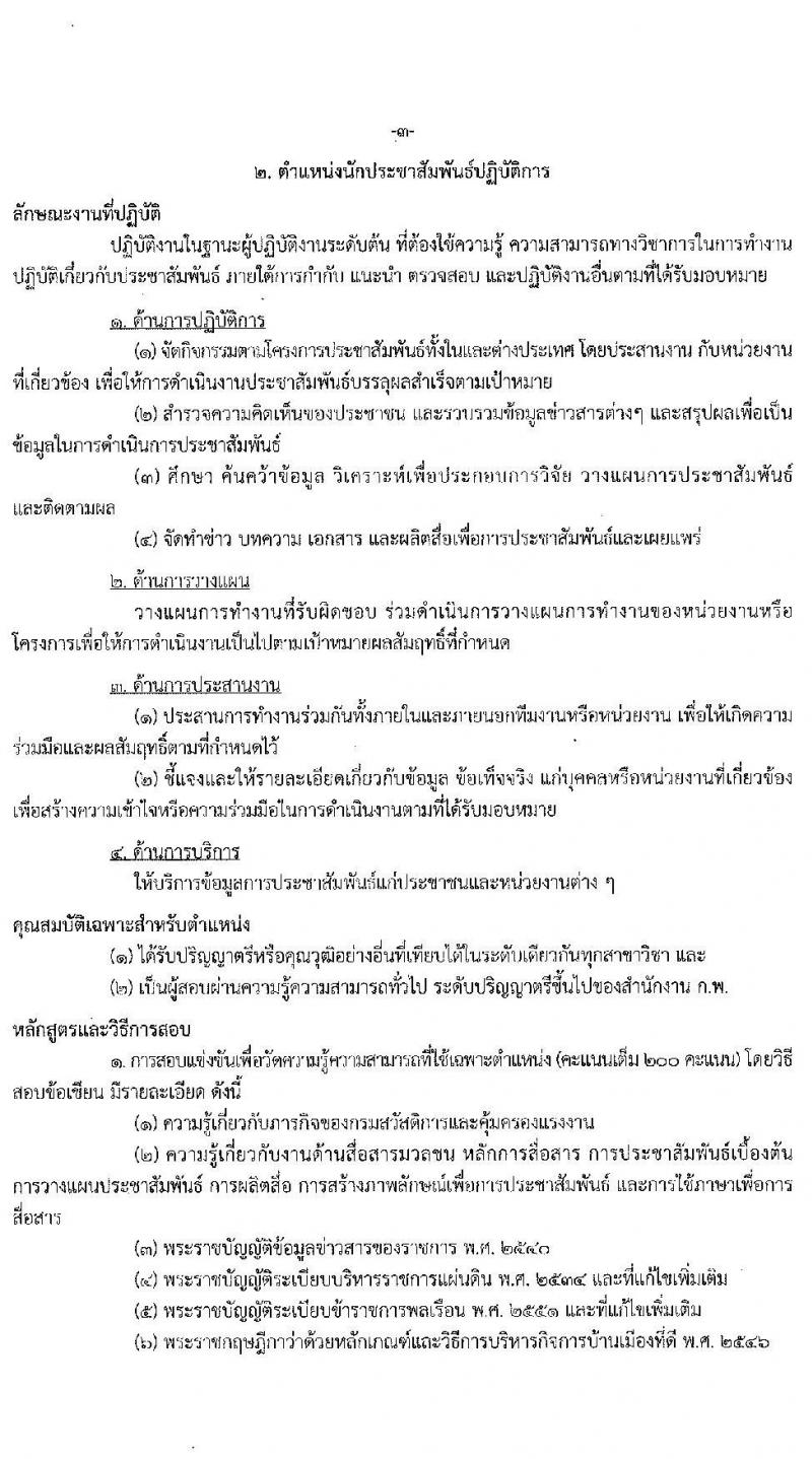 กรมสวัสดิการและคุ้มครองแรงงาน รับสมัครสอบแข่งขันเพื่อบรรจุและแต่งตั้งบุคคลเข้ารับราชการ จำนวน 5 ตำแหน่ง ครั้งแรก 20 อัตรา (วุฒิ ปวส. ป.ตรี) รับสมัครสอบทางอินเทอร์เน็ต ตั้งแต่วันที่ 1-25 ก.พ. 2565