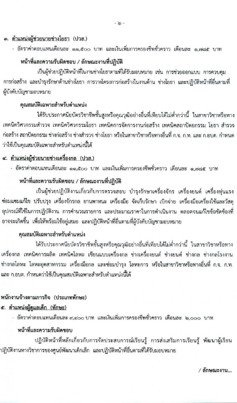 เทศบาลนครเจ้าพระยาสุรศักดิ์ รับสมัครบุคคลเพื่อเลือกสรรเป็นพนักงานจ้างทั่วไป จำนวน 14 ตำแหน่ง 79 อัตรา (ไม่จำกัดวุฒิ และวุฒิ ม.ต้น ม.ปลาย ปวช. ปวส. ป.ตรี) รับสมัครสอบตั้งแต่วันที่ 1-9 ก.พ. 2565