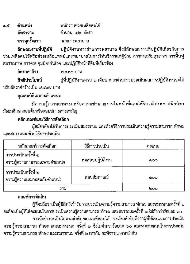 โรงพยาบาลสุราษฎร์ธานี รับสมัครสอบคัดเลือกบุคคลเพื่อจ้างเป็นลูกจ้างชั่วคราว (รายวัน) จำนวน 7 ตำแหน่ง 43 อัตรา (วุฒิ ม.ต้น ม.ปลาย) รับสมัครสอบตั้งแต่วันที่ 9-14 ก.พ. 2565