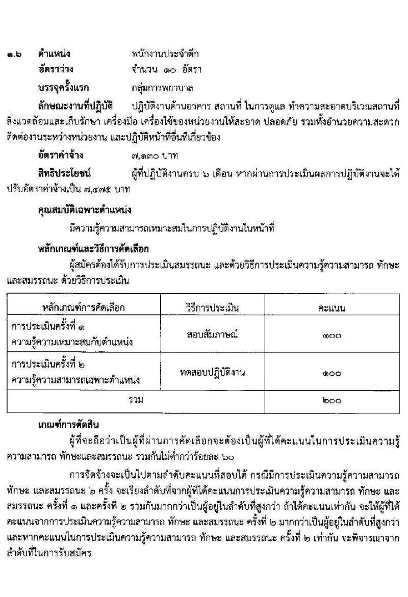 โรงพยาบาลสุราษฎร์ธานี รับสมัครสอบคัดเลือกบุคคลเพื่อจ้างเป็นลูกจ้างชั่วคราว (รายวัน) จำนวน 7 ตำแหน่ง 43 อัตรา (วุฒิ ม.ต้น ม.ปลาย) รับสมัครสอบตั้งแต่วันที่ 9-14 ก.พ. 2565