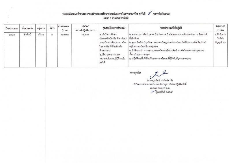 กองอำนวยการรักษาความมั่นคงภายในราชอาณาจักร รับสมัครบุคคลเพื่อเลือกสรรเป็นพนักงานราชการ จำนวน 18 อัตรา (วุฒิ ม.ปลาย) รับสมัครสอบทางอินเทอร์เน็ต ตั้งแต่วันที่ 16-23 ก.พ. 2565