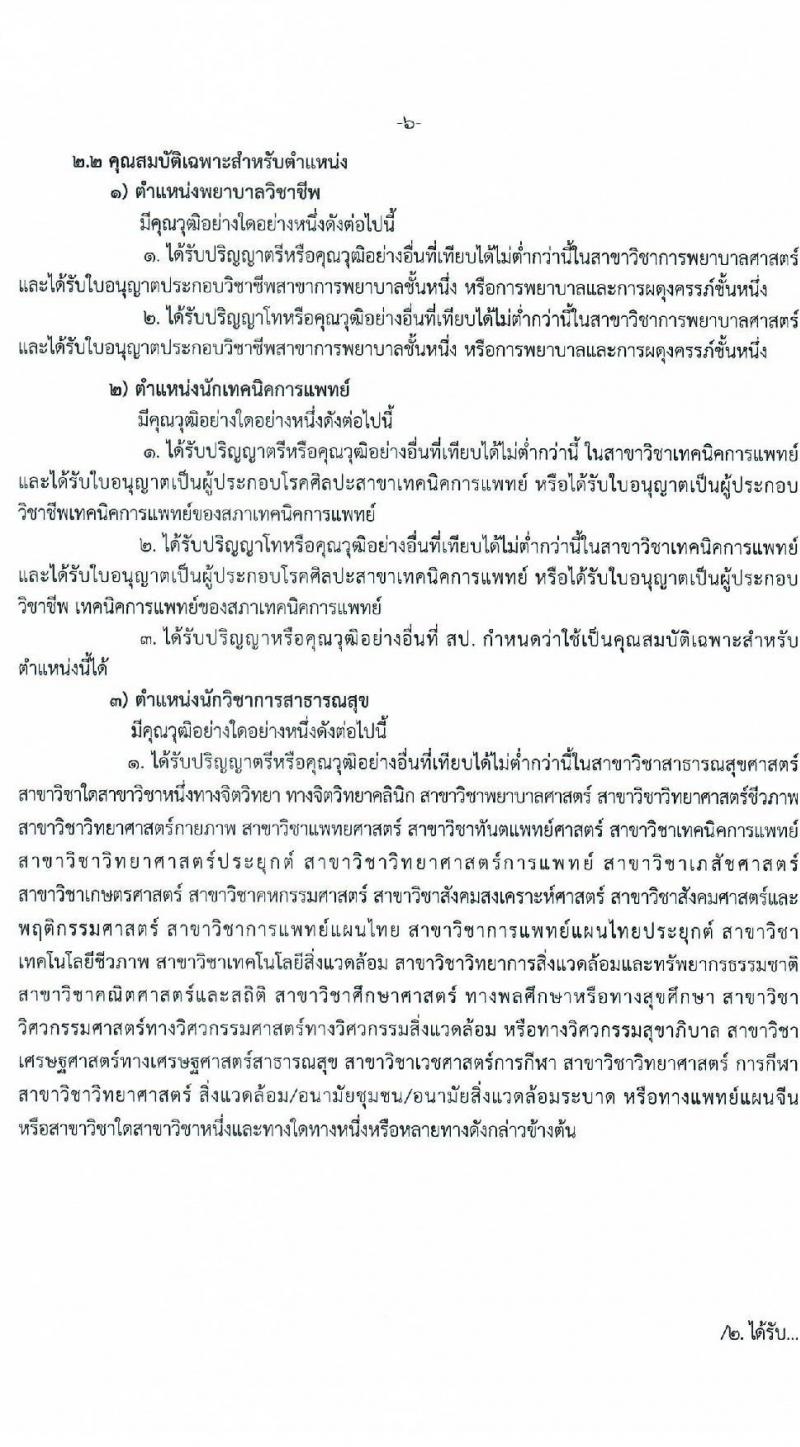 สำนักงานสาธารณสุขจังหวัดนนทบุรี รับสมัครบุคคลเพื่อเลือกสรรเป็นพนักงานราชการเฉพาะกิจ จำนวน 3 ตำแหน่ง 61 อัตรา (วุฒิ ป.ตรี) รับสมัครสอบตั้งแต่วันที่ 22-25 ก.พ. 2565