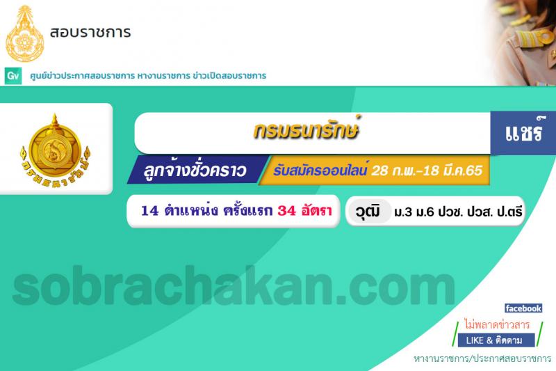 กรมธนารักษ์ รับสมัครบุคคลเพื่อสอบคัดเลือกเป็นลูกจ้างชั่วคราว จำนวน 14 ตำแหน่ง รวม 34 อัตรา (วุฒิ ม.3 ม.6 ปวช. ปวส. ป.ตรี) รับสมัครสอบทางอินเทอร์เน็ต ตั้งแต่วันที่ 28 ก.พ. – 18 มี.ค. 2565