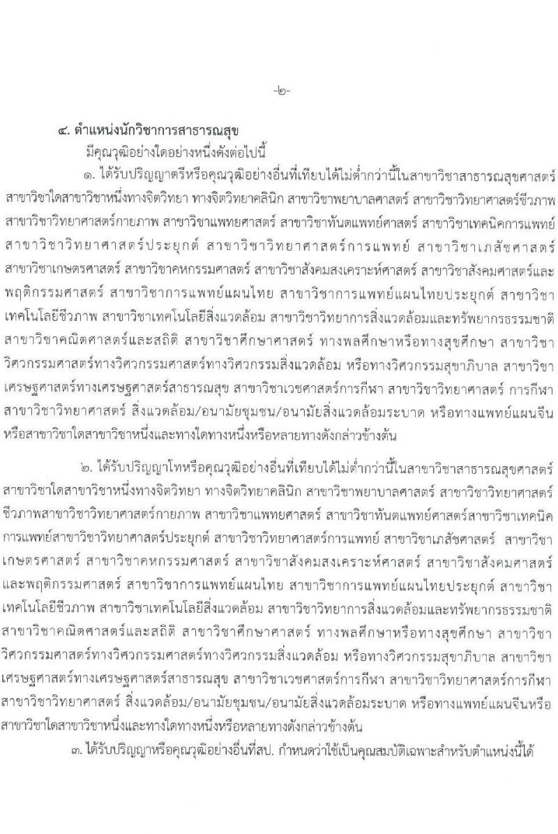 สำนักงานสาธารณสุขจังหวัดนราธิวาส รับสมัครบุคคลเพื่อเลือกสรรเป็นพนักงานราชการเฉพาะกิจ จำนวน 4 ตำแหน่ง 40 อัตรา (วุฒิ ป.ตรี ป.โท) รับสมัครสอบตั้งแต่วันที่ 23-28 ก.พ. 2565