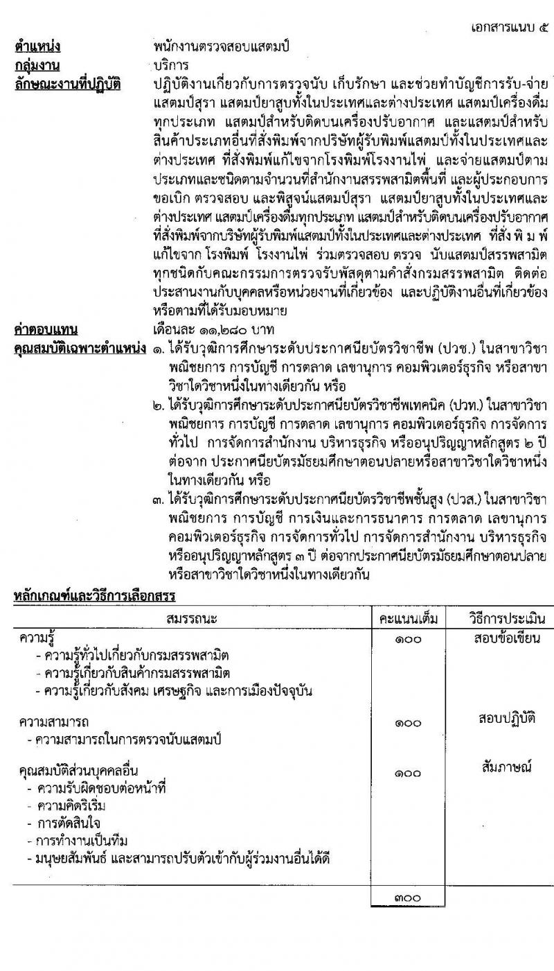 กรมสรรพสามิต รับสมัครบุคคลเพื่อเลือกสรรเป็นพนักงานราชการทั่วไป จำนวน 5 ตำแหน่ง 16 อัตรา (วุฒิ ปวช. ปวท. ปวส. ป.ตรี ป.โท) รับสมัครสอบตั้งแต่วันที่ 25-29 เม.ย. 2565