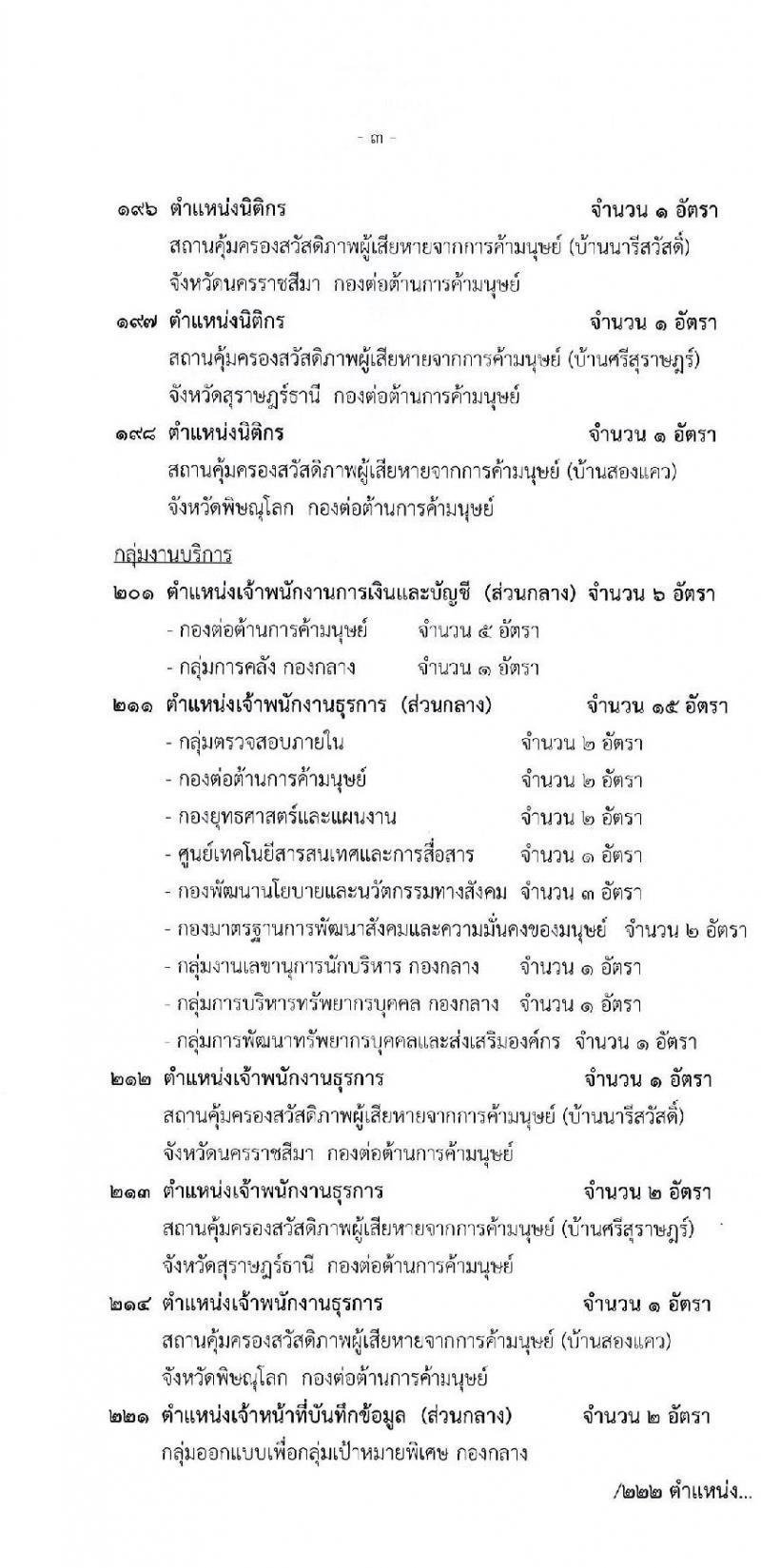 สำนักงานปลัดกระทรวงการพัฒนาสังคมและความมั่นคงของมนุษย์ รับสมัครบุคคลเพื่อเลือกสรรเป็นพนักงานราชการทั่วไป จำนวน 70 อัตรา (วุฒิ ม.6 ปวช. ปวส. ป.ตรี) รับสมัครสอบทางอินเทอร์เน็ต ตั้งแต่วันที่ 3-12 พ.ค. 2565