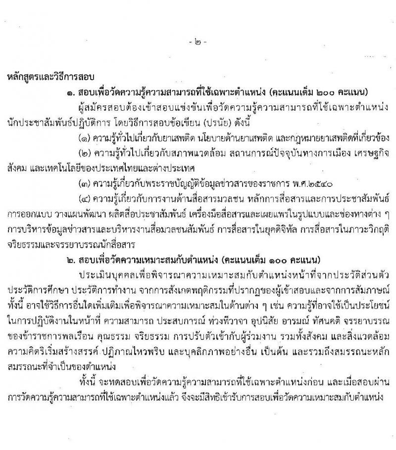 สำนักงานคณะกรรมการป้องกันและปราบปรามยาเสพติด รับสมัครบุคคลเพื่อบรรจุและแต่งตั้งบุคคลเข้ารับราชการ จำนวน 6 ตำแหน่ง 15 อัตรา (วุฒิ ป.ตรี) รับสมัครสอบทางอินเทอร์เน็ต ตั้งแต่วันที่ 9-31 พ.ค. 2565