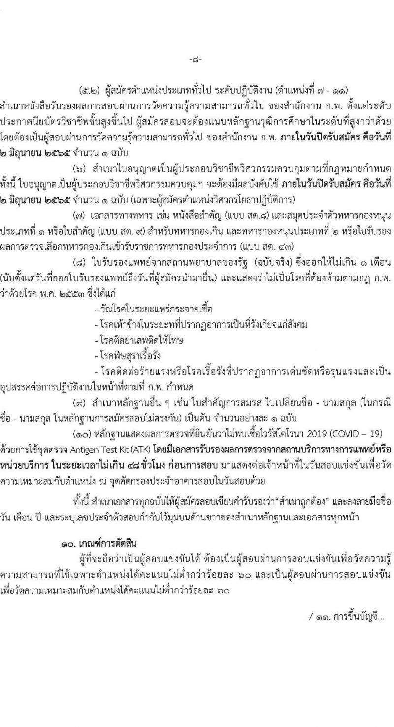 สำนักงานคณะกรรมการการศึกษาขั้นพื้นฐาน รับสมัครสอบแข่งขันเพื่อบรรจุและแต่งตั้งบุคคลเข้ารับราชการ จำนวน 11 ตำแหน่ง ครั้งแรก 88 อัตรา (วุฒิ ปวส. ป.ตรี) รับสมัครสอบทางอินเทอร์เน็ต ตั้งแต่วันที่ 11 พ.ค. – 2 มิ.ย. 2565