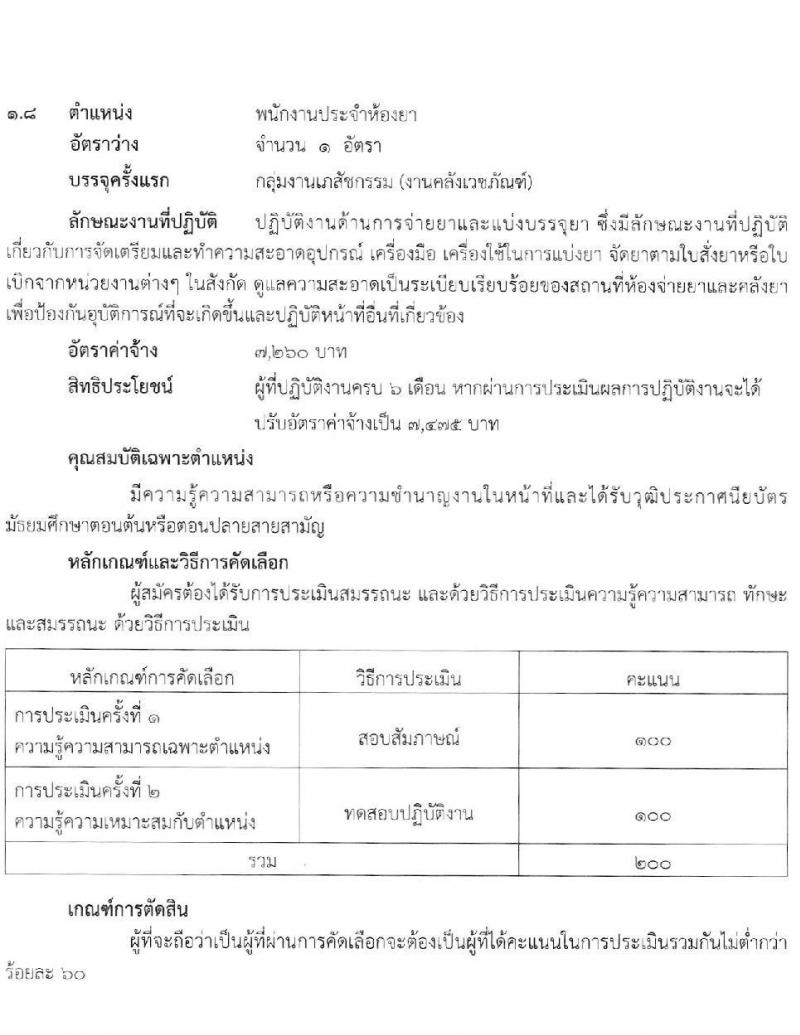 โรงพยาบาลสุราษฎร์ธานี รับสมัครบุคคลเพื่อคัดเลือกเป็นลูกจ้างชั่วคราวเงินบำรุง (รายวัน) จำนวน 8 ตำแหน่ง 25 อัตรา (วุฒิ ม.ต้น ม.ปลาย ปวช. ปวส. ป.ตรี) รับสมัครสอบตั้งแต่วันที่ 19-27 พ.ค. 2565