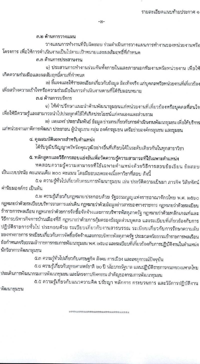 กรมการพัฒนาชุมชน รับสมัครสอบแข่งขันเพื่อบรรจุและแต่งตั้งบุคคลเข้ารับราชการ จำนวน 4 ตำแหน่ง ครั้งแรก 119 อัตรา (วุฒิ ปวส. ป.ตรี) รับสมัครสอบทางอินเทอร์เน็ต ตั้งแต่วันที่ 13 มิ.ย. – 1 ก.ค. 2565