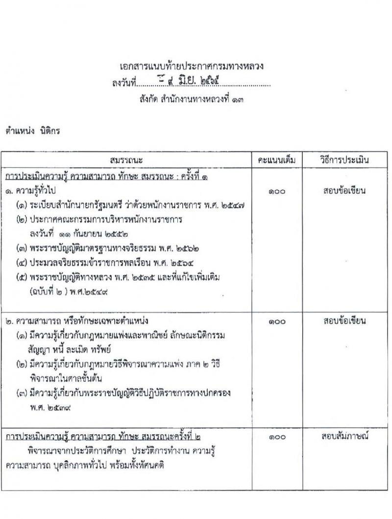 กรมทางหลวง รับสมัครบุคคลเพื่อสรรหาและเลือกสรรเป็นพนักงานราชการทั่วไป จำนวน 6 ตำแหน่ง 16 อัตรา (วุฒิ ปวช. ปวท. ปวส. ป.ตรี) รับสมัครสอบตั้งแต่วันที่ 16-22 มิ.ย. 2565