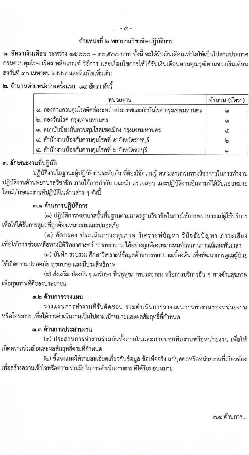 กรมควบคุมโรค รับสมัครคัดเลือกบุคคลเพื่อบรรจุและแต่งตั้งบุคคลเข้ารับราชการ จำนวน 7 ตำแหน่ง ครั้งแรก 32 อัตรา (วุฒิ ปวส. ป.ตรี ทางสาธารณสุข) รับสมัครสอบทางอินเทอร์เน็ต ตั้งแต่วันที่ 17-30 มิ.ย. 2565