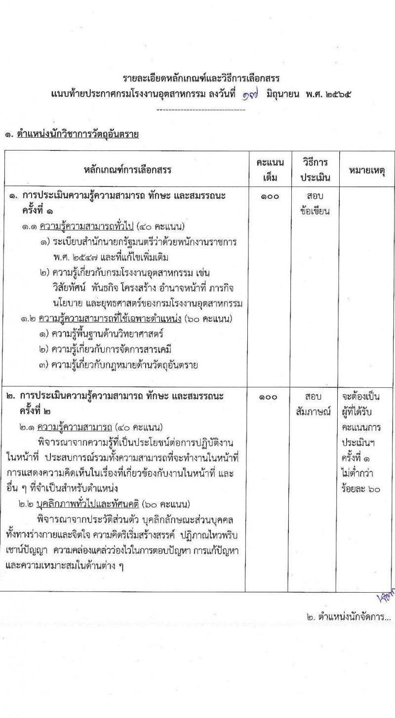 กรมโรงงานอุตสาหกรรม รับสมัครบุคคลเพื่อเลือกสรรเป็นพนักงานราชการทั่วไป จำนวน 3 ตำแหน่ง 7 อัตรา (วุฒิ ป.ตรี) รับสมัครสอบทางอินเทอร์เน็ต ตั้งแต่วันที่ 4-8 ก.ค. 2565