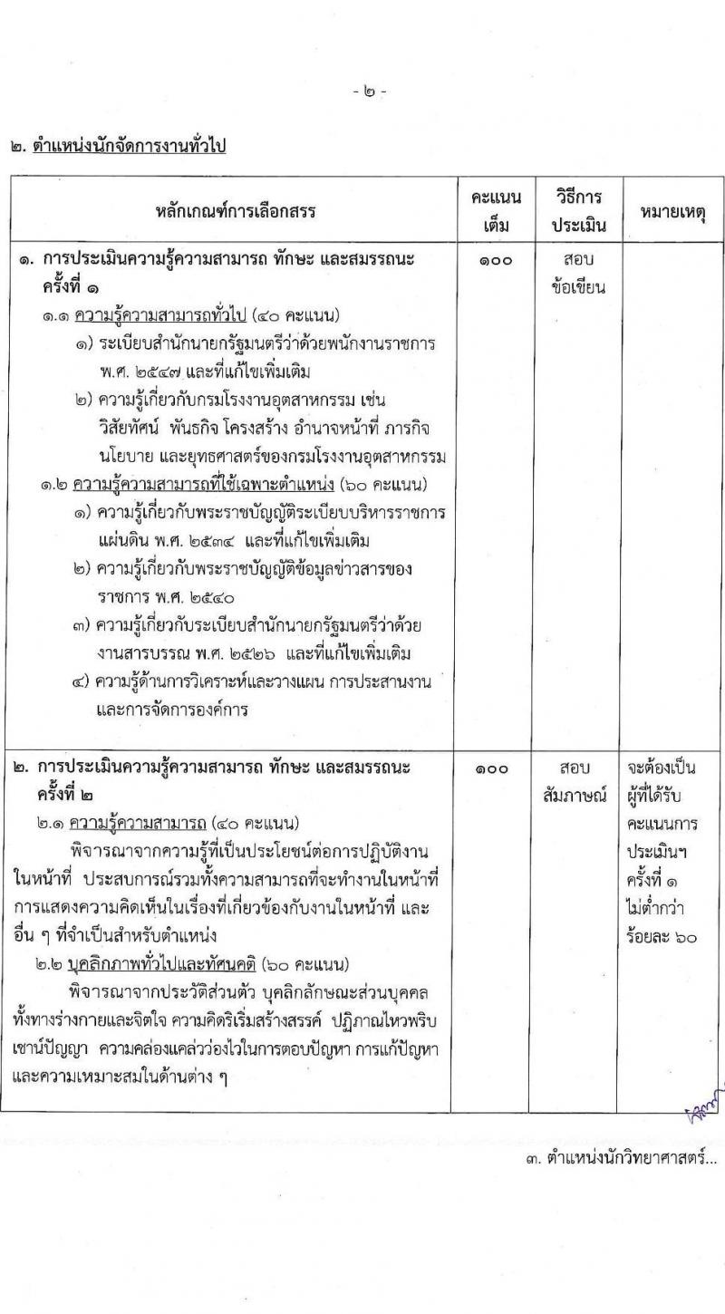 กรมโรงงานอุตสาหกรรม รับสมัครบุคคลเพื่อเลือกสรรเป็นพนักงานราชการทั่วไป จำนวน 3 ตำแหน่ง 7 อัตรา (วุฒิ ป.ตรี) รับสมัครสอบทางอินเทอร์เน็ต ตั้งแต่วันที่ 4-8 ก.ค. 2565