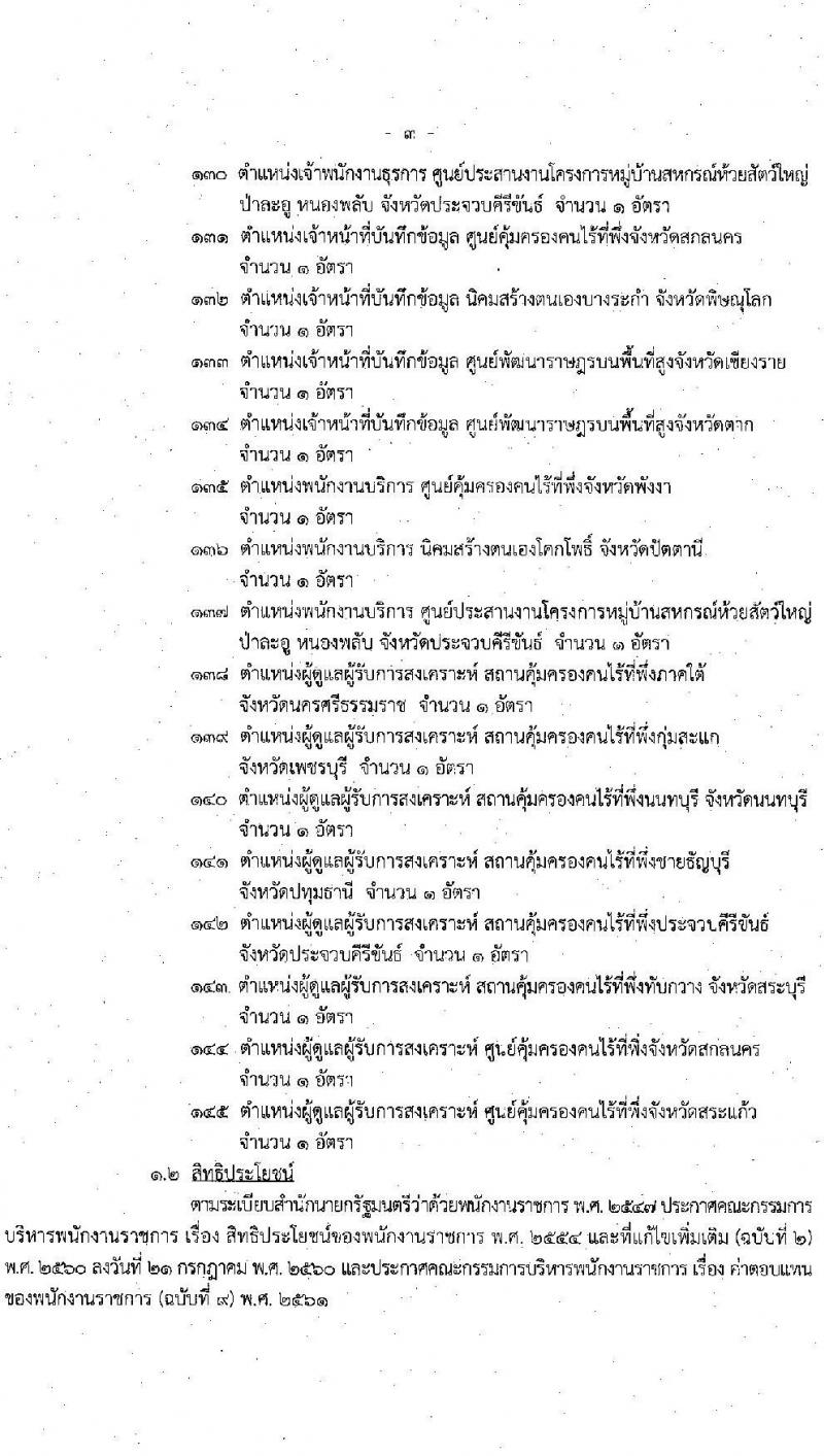 กรมพัฒนาสังคมและสวัสดิการ รับสมัครบุคคลเพื่อเลือกสรรเป็นพนักงานราชการทั่วไป จำนวน 45 อัตรา (ทั่วประเทศ วุฒิ ม.ต้น ม.ปลาย ปวช. ปวส. ป.ตรี) รับสมัครสอบทางอินเทอร์เน็ต ตั้งแต่วันที่ 1-7 ก.ค. 2565