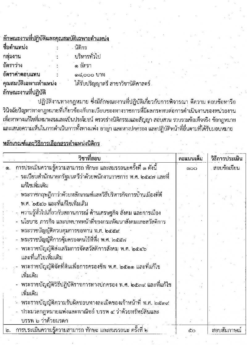 กรมพัฒนาสังคมและสวัสดิการ รับสมัครบุคคลเพื่อเลือกสรรเป็นพนักงานราชการทั่วไป จำนวน 45 อัตรา (ทั่วประเทศ วุฒิ ม.ต้น ม.ปลาย ปวช. ปวส. ป.ตรี) รับสมัครสอบทางอินเทอร์เน็ต ตั้งแต่วันที่ 1-7 ก.ค. 2565