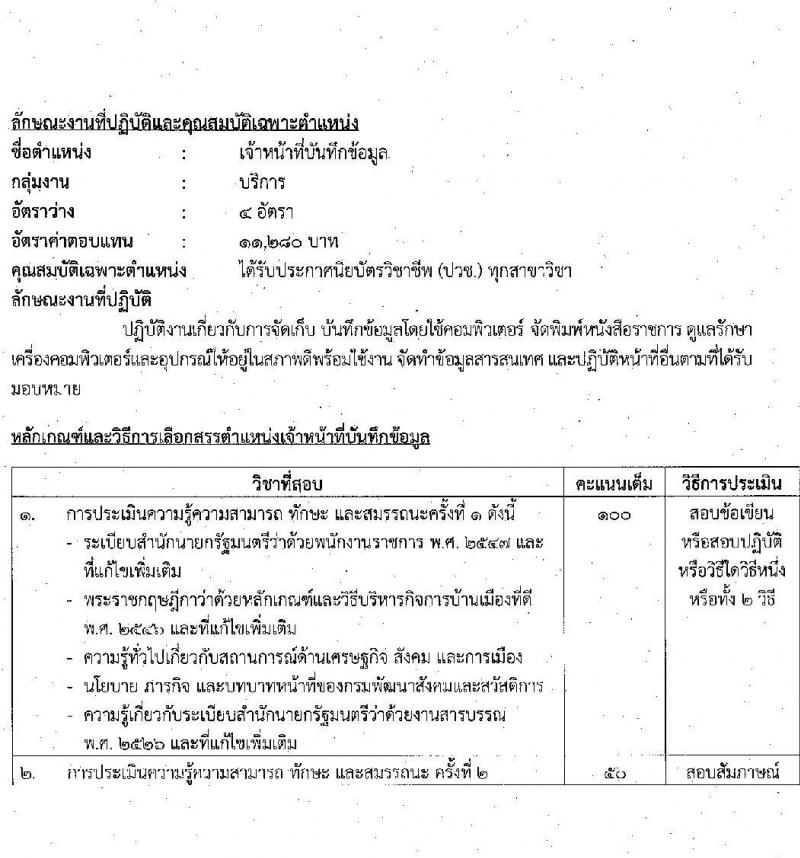 กรมพัฒนาสังคมและสวัสดิการ รับสมัครบุคคลเพื่อเลือกสรรเป็นพนักงานราชการทั่วไป จำนวน 45 อัตรา (ทั่วประเทศ วุฒิ ม.ต้น ม.ปลาย ปวช. ปวส. ป.ตรี) รับสมัครสอบทางอินเทอร์เน็ต ตั้งแต่วันที่ 1-7 ก.ค. 2565