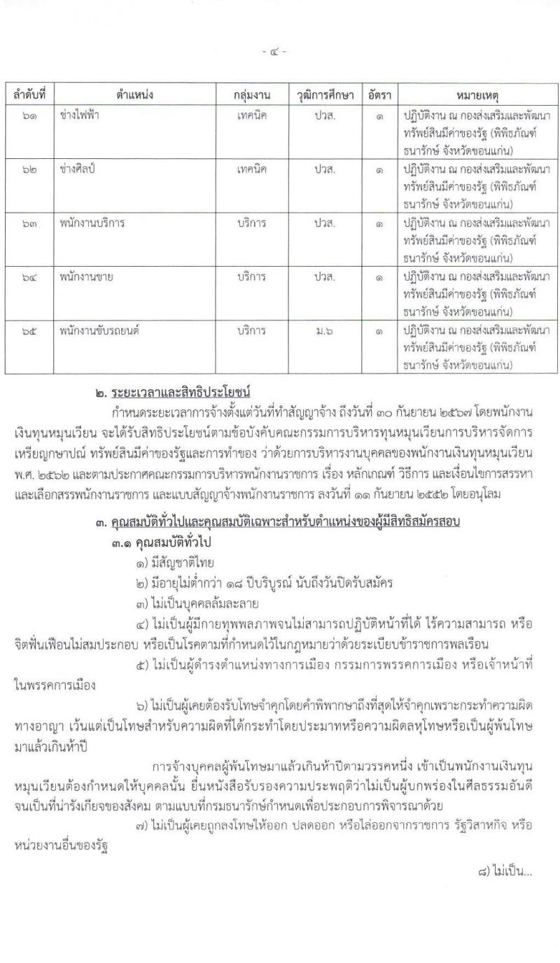 กรมธนารักษ์ รับสมัครบุคคลเพื่อสรรหาและเลือกสรรเป็นพนักงานเงินทุนหมุนเวียน จำนวน 60 อัตรา (วุฒิ ม.6 ปวช. ปวส. ป.ตรี) รับสมัครสอบทางอินเทอร์เน็ต ตั้งแต่วันที่ 26 ก.ค. – 3 ส.ค. 2565