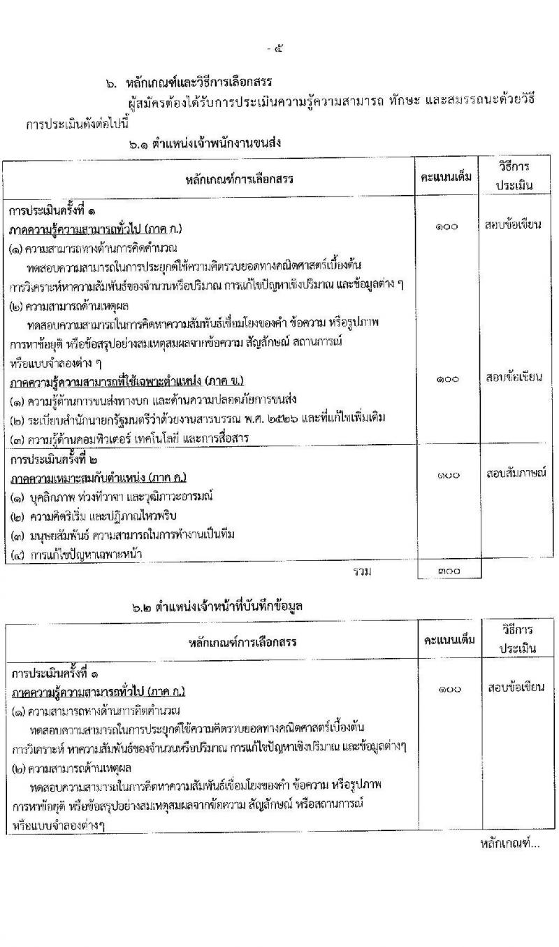 กรมขนส่งทางบก รับสมัครบุคคลเพื่อเลือกสรรเป็นพนักงานราชการทั่วไป จำนวน 10 อัตรา (วุฒิ ปวส. ทุกสาขา) รับสมัครสอบทางอินเทอร์เน็ต ตั้งแต่วันที่ 11-22 ส.ค. 2565