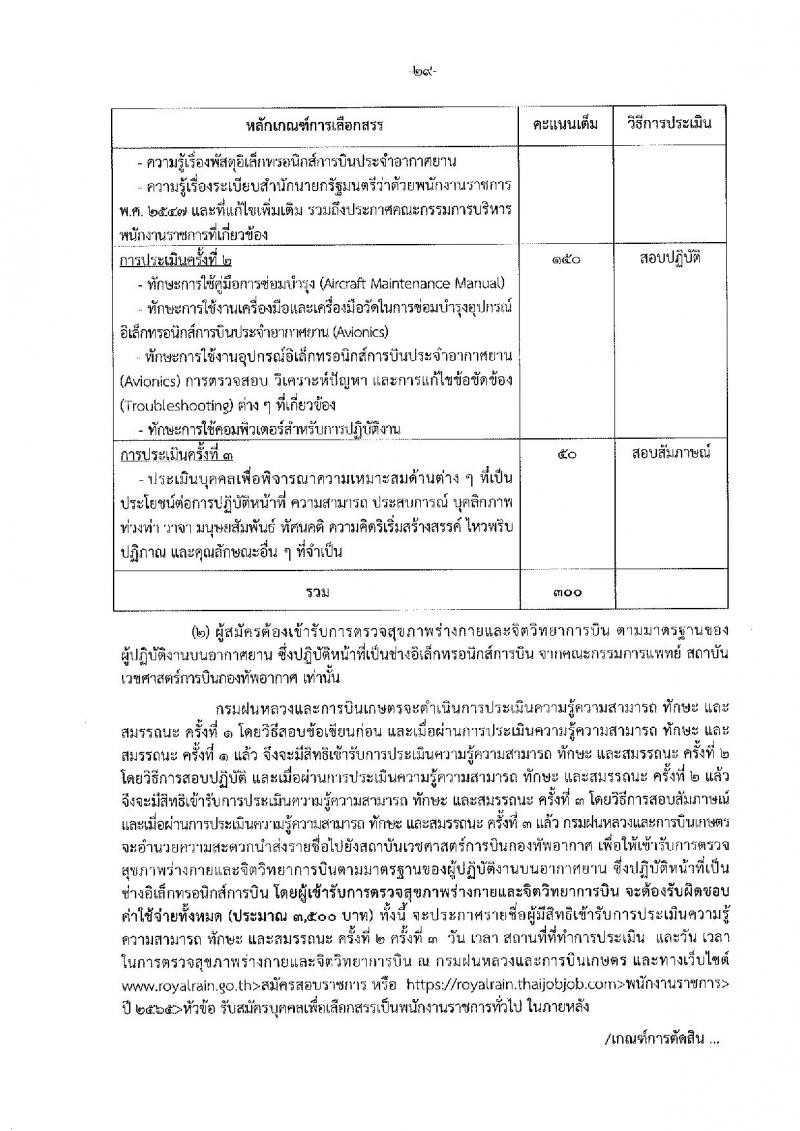 กรมฝนหลวงและการบินเกษตร รับสมัครบุคคลเพื่อเลือกสรรเป็นพนักงานราชการทั่วไป 5 ตำแหน่ง 35 อัตรา (วุฒิ  ปวช. ปวส.) รับสมัครสอบทางอินเทอร์เน็ต ตั้งแต่วันที่ 18-26 ส.ค. 2565