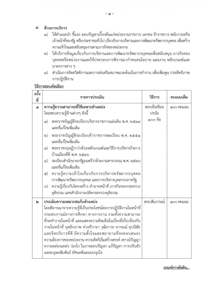 กระทรวงยุติธรรม รับสมัครบุคคลเพื่อจัดจ้างเป็นลูกจ้างชั่วคราว จำนวน 3 ตำแหน่ง 3 อัตรา (วุฒิ ป.ตรี) รับสมัครสอบทางไปรษณีย์ ตั้งแต่วันที่ 15-19 ส.ค. 2565