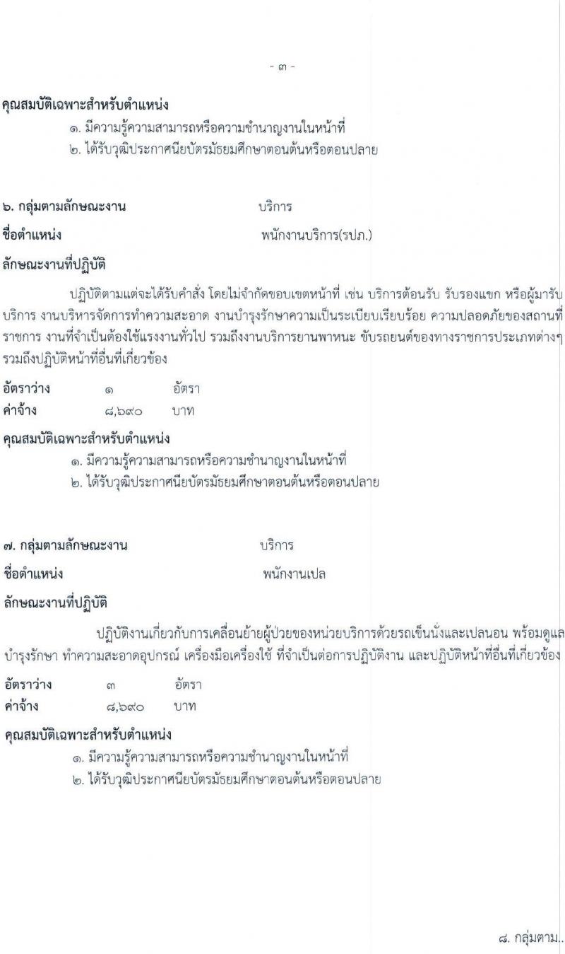 โรงพยาบาลสระบุรี รับสมัครบุคคลเพื่อเลือกสรรเป็นพนักงานกระทรวงสาธารณสุขทั่วไป จำนวน 11 ตำแหน่ง 28 อัตรา (วุฒิ ม.ต้น ม.ปลาย ประกาศนียบัตรผู้ช่วยพยาบาล) รับสมัครสอบตั้งแต่วันที่ 8-14 ก.ย. 2565