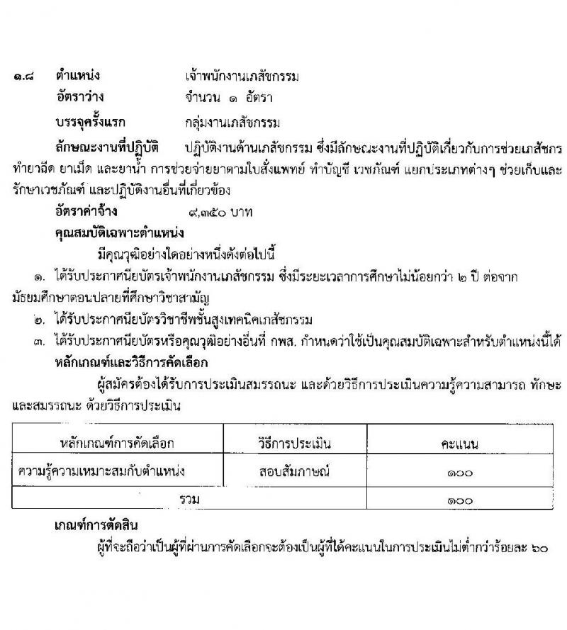 โรงพยาบาลสุราษฎร์ธานี รับสมัครบุคคลเพื่อคัดเลือกเป็นลูกจ้างชั่วคราวเงินบำรุง จำนวน 14 ตำแหน่ง 61 อัตรา (วุฒิ ม.ต้น ม.ปลาย ปวช. ปวส. ป.ตรี) รับสมัครสอบตั้งแต่วันที่ 6-13 ก.ย. 2565