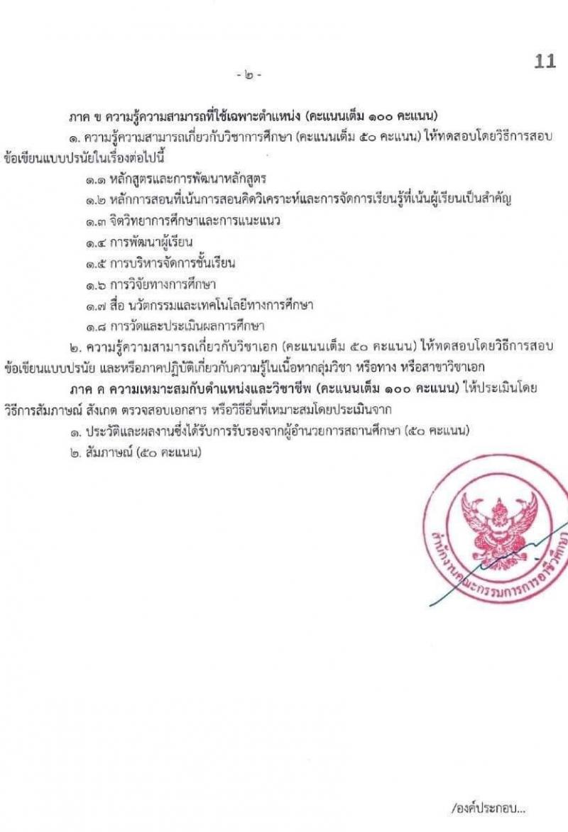 อ.ก.ค.ศ. สำนักงานคณะกรรมการการอาชีวศึกษา รับสมัครบุคคลเพื่อบรรจุและแต่งตั้งบุคคลเข้ารับราชการ จำนวน 62 กลุ่มวิชา จำนวน 1,103 อัตรา (วุฒิ ป.ตรี) รับสมัครสอบทางอินเทอร์เน็ต ตั้งแต่วันที่ 19 ก.ย. – 15 ต.ค. 2565