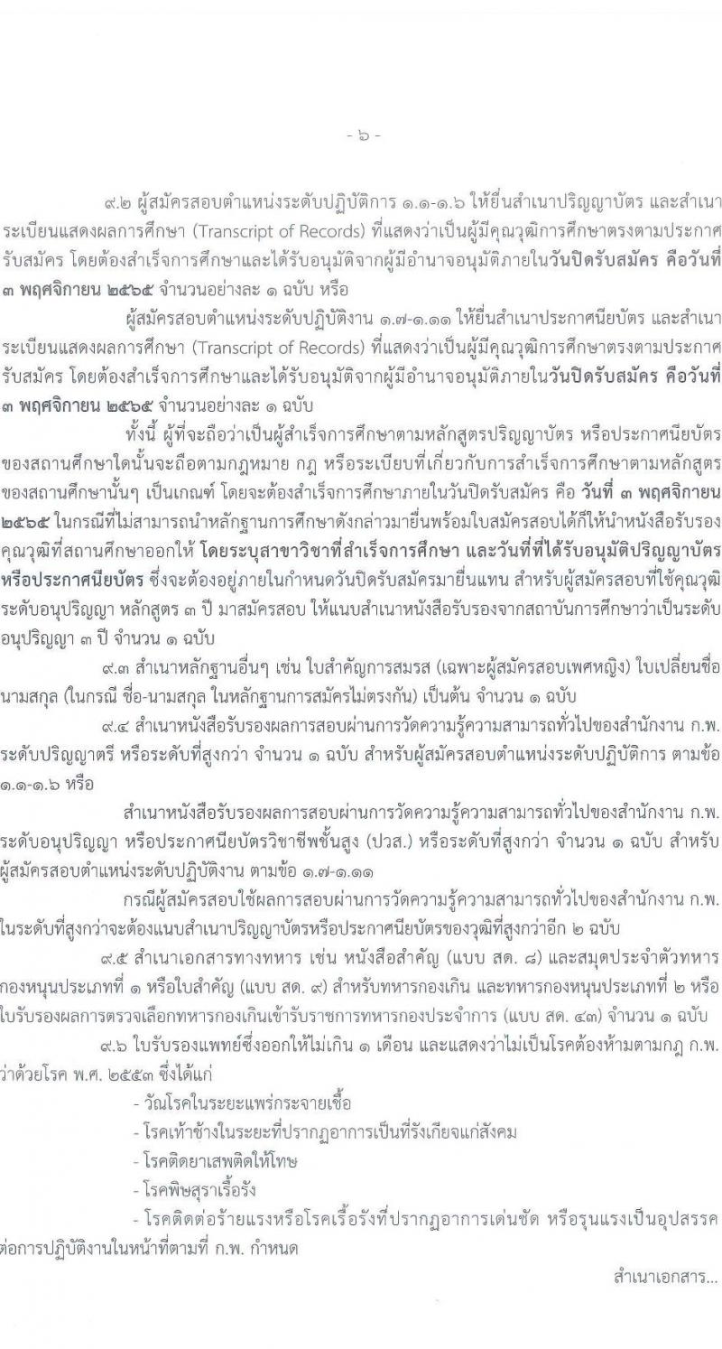 กรมทรัพยากรน้ำ รับสมัครสอบแข่งขันเพื่อบรรจุและแต่งตั้งบุคคลเข้ารับราชการ จำนวน 11 ตำแหน่ง ครั้งแรก 48 อัตรา (วุฒิ ปวส. ป.ตรี) รับสมัครสอบทางอินเทอร์เน็ต ในวันที่ 10 ต.ค. – 3 พ.ย. 2565