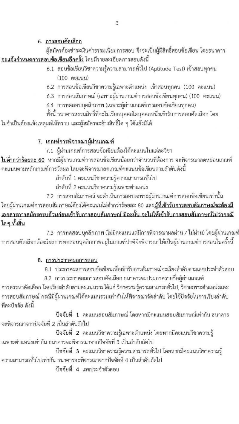 ธนาคารเพื่อการเกษตรและสหกรณ์การเกษตร รับสมัครสรรหาบุคคลภายนอกเพื่อเป็นพนักงาน ตำแหน่ง นิติกร ระดับ 4 จำนวนครั้งแรก 15 อัตรา (วุฒิ ป.ตรี) รับสมัครสอบทางอินเทอร์เน็ต ตั้งแต่วันที่ 12-21 ต.ค. 2565