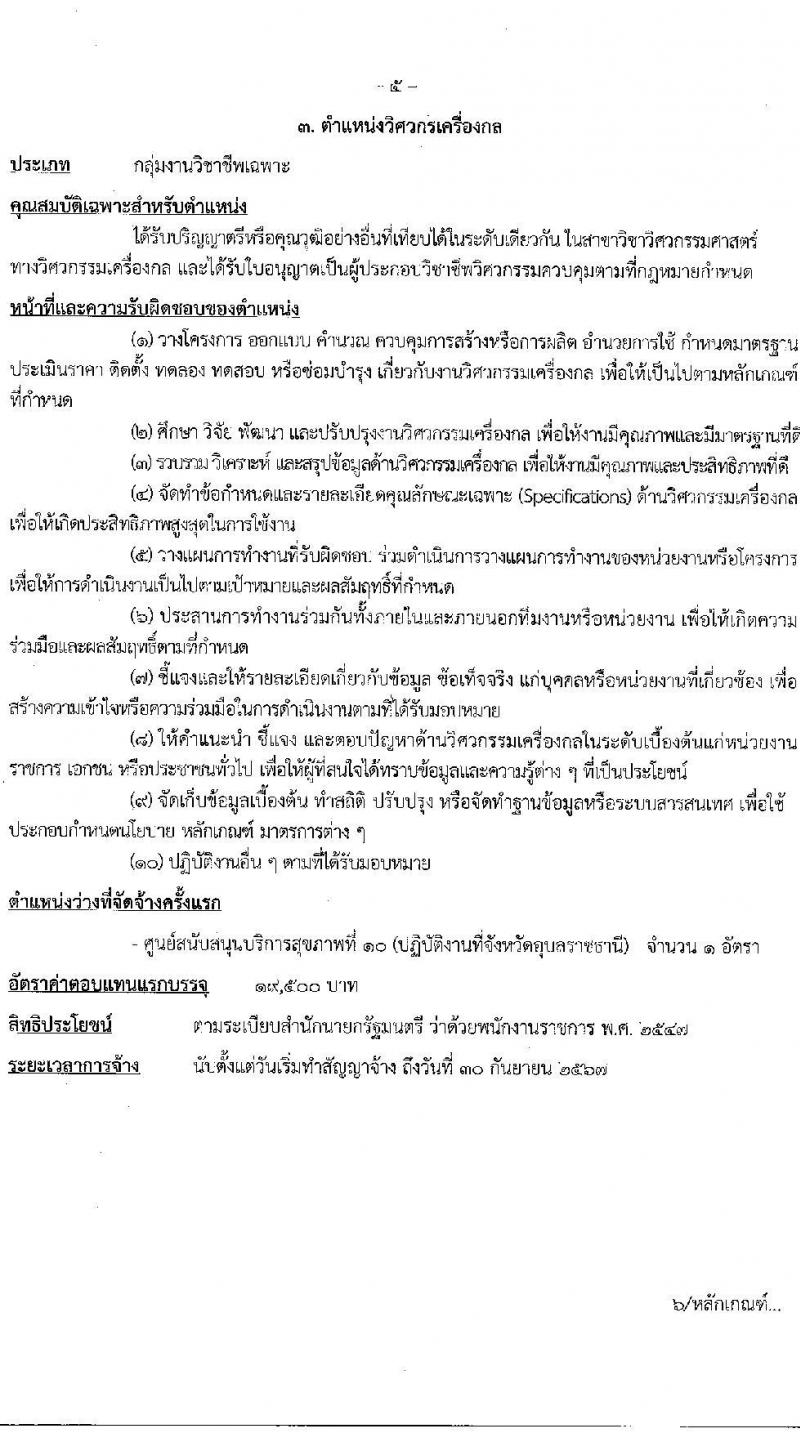 กรมสนับสนุนบริการสุขภาพ รับสมัครบุคคลเพื่อเลือกสรรเป็นพนักงานราชการทั่วไป จำนวน 6 ตำแหน่ง 8 อัตรา (วุฒิ ปวช. ปวส. ป.ตรี) รับสมัครสอบทางอินเทอร์เน็ต ตั้งแต่วันที่ 19-28 ต.ค. 2565