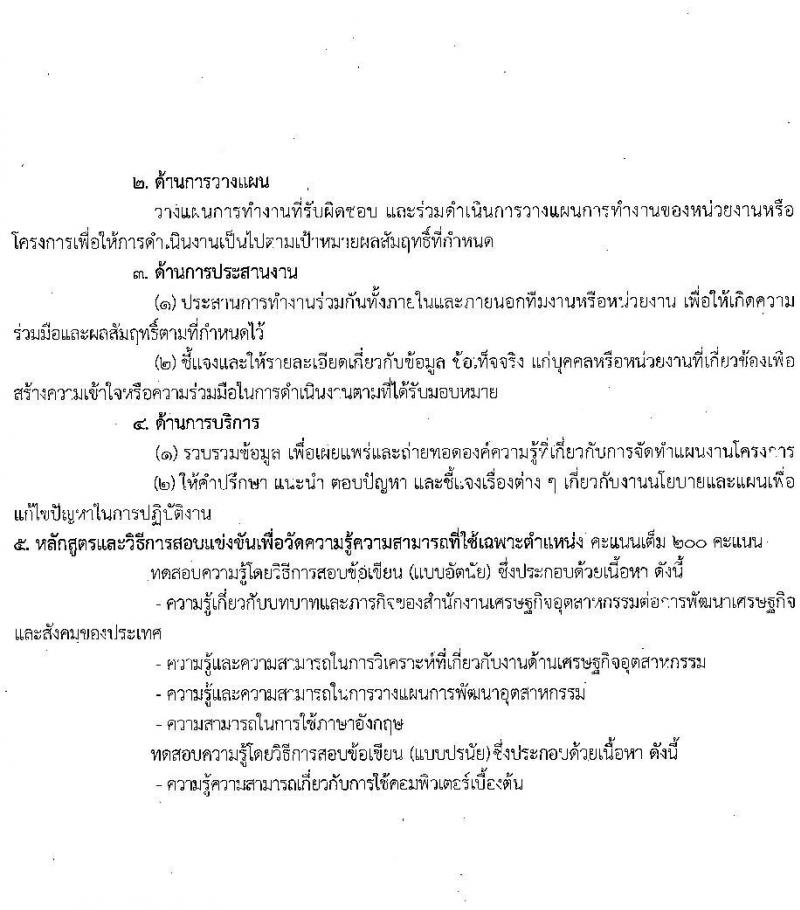 สำนักงานเศรษฐกิจอุตสาหกรรม รับสมัครสอบแข่งขันเพื่อบรรจุและแต่งตั้งบุคคลเข้ารับราชการ จำนวน 3 ตำแหน่ง ครั้งแรก 8 อัตรา (วุฒิ ปวส. ป.โท) รับสมัครสอบทางอินเทอร์เน็ต ตั้งแต่วันที่ 19 ต.ค. – 21 พ.ย. 2565