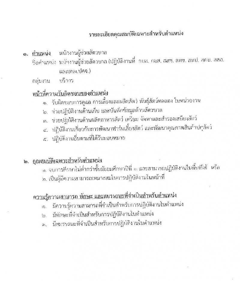 กรมปศุสัตว์ รับสมัครบุคคลเพื่อเลือกสรรเป็นพนักงานราชการทั่วไป จำนวน 11 อัตรา (วุฒิ ม.3 ปวส. ป.ตรี) รับสมัครตั้งแต่วันที่ 26 ต.ค. – 3 พ.ย. 2565
