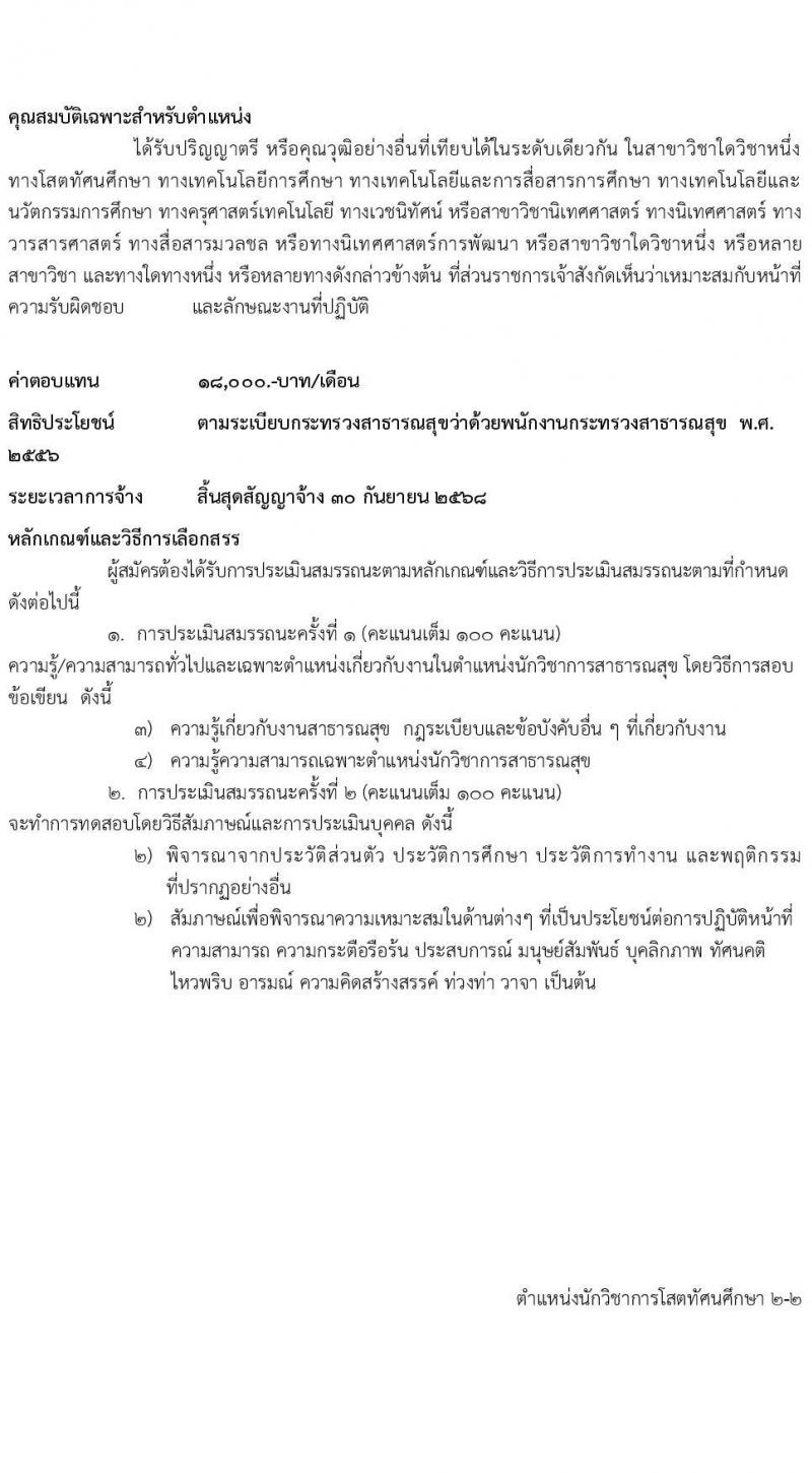 โรงพยาบาลศรีธัญญา รับสมัครบุคคลเพื่อเลือกสรรรเป็นพนักงานกระทรวงสาธารณสุขทั่วไป จำนวน 5 ตำแหน่ง 19 อัตรา (วุฒิ ม.ต้น ม.ปลาย ปวส. ป.ตรี) รับสมัครตั้งแต่วันที่ 11 พ.ย. – 9 ธ.ค. 2565