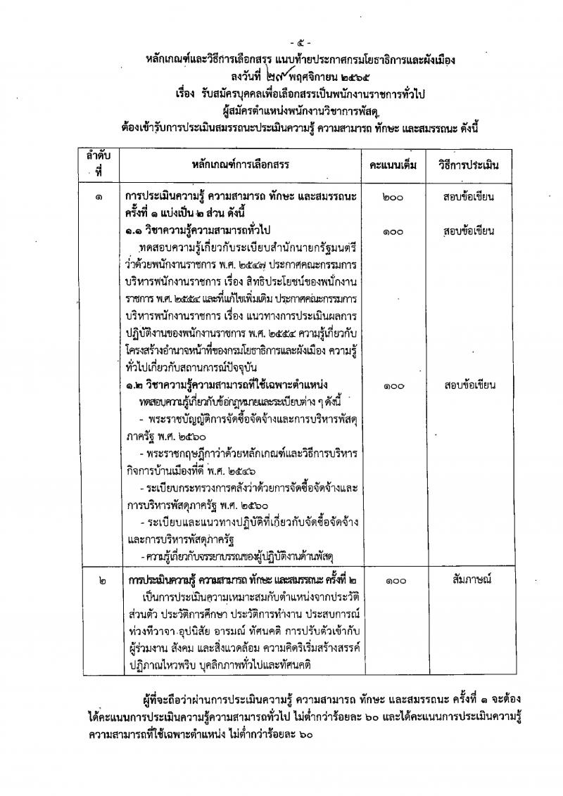 กรมโยธาธิการและผังเมือง รับสมัครบุคคลเพื่อเลือกสรรเป็นพนักงานราชการทั่วไป จำนวน 15 ตำแหน่ง 23 อัตรา (วุฒิ ปวช. ปวส. ป.ตรี ป.โท) รับสมัครทางอินเทอร์เน็ต ตั้งแต่วันที่ 13-20 ธ.ค. 2565