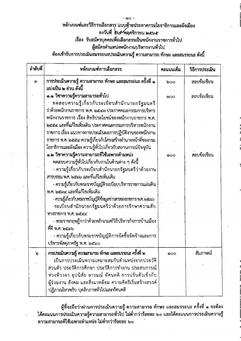 กรมโยธาธิการและผังเมือง รับสมัครบุคคลเพื่อเลือกสรรเป็นพนักงานราชการทั่วไป จำนวน 15 ตำแหน่ง 23 อัตรา (วุฒิ ปวช. ปวส. ป.ตรี ป.โท) รับสมัครทางอินเทอร์เน็ต ตั้งแต่วันที่ 13-20 ธ.ค. 2565