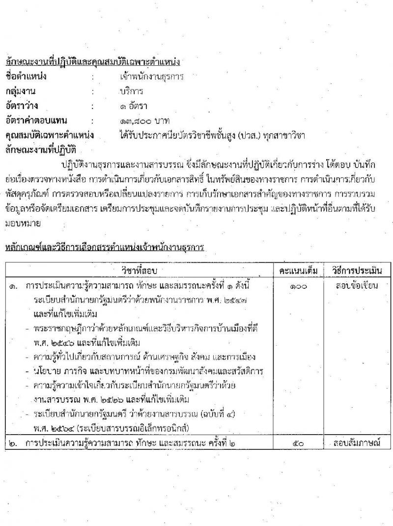 กรมพัฒนาสังคมและสวัสดิการ รับสมัครบุคคลเพื่อเลือกสรรเป็นพนักงานราชการทั่วไป จำนวน 33 อัตรา (วุฒิ ม.ต้น ม.ปลาย ปวช. ปวส. ป.ตรี) รับสมัครทางอินเทอร์เน็ต ตั้งแต่วันที่ 27 ธ.ค. 2565 – 5 ม.ค. 2566