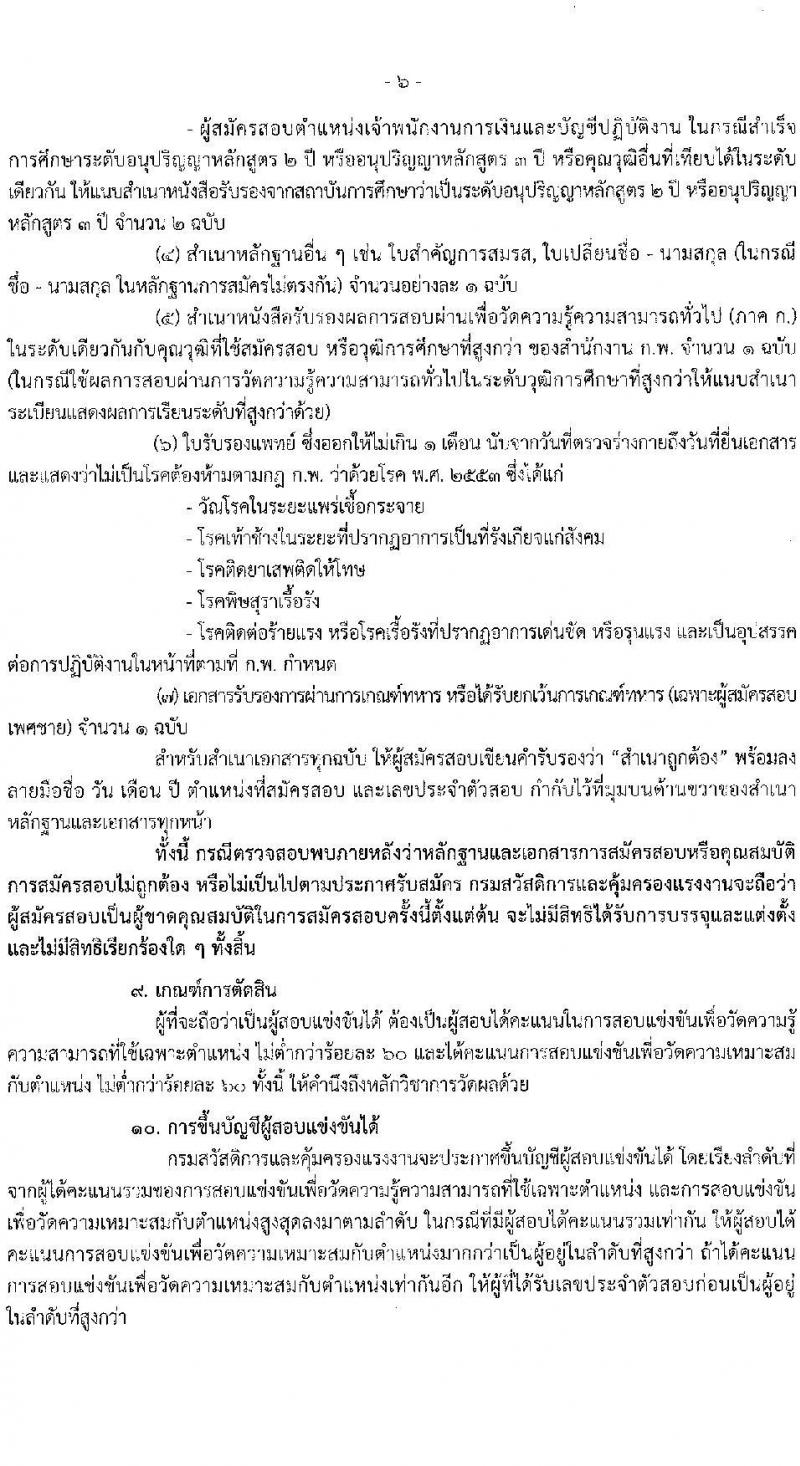 กรมสวัสดิการและคุ้มครองแรงงาน รับสมัครสอบแข่งขันเพื่อบรรจุและแต่งตั้งบุคคลเข้ารับราชการ จำนวน 2 ตำแหน่ง ครั้งแรก 6 อัตรา (วุฒิ ปวส. ป.ตรี) รับสมัครสอบทางอินเทอร์เน็ต ตั้งแต่วันที่ 19 ม.ค. – 8 ก.พ. 2566