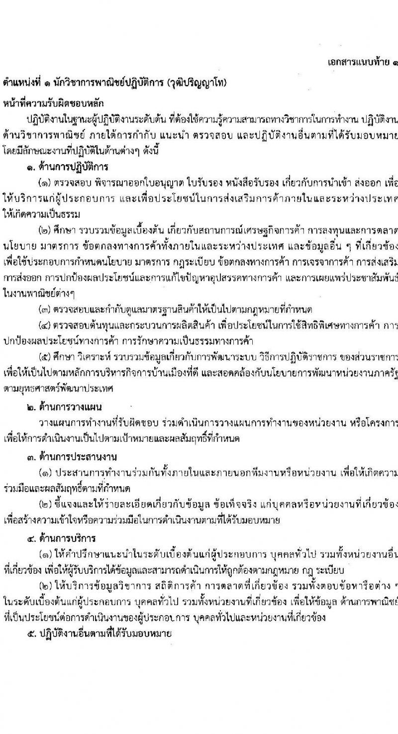 กรมการค้าต่างประเทศ รับสมัครสอบแข่งขันเพื่อบรรจุบุคคลเข้ารับราชการ จำนวน 3 ตำแหน่ง ครั้งแรก 26 อัตรา (วุฒิ ปวส. ป.โท) รับสมัครสอบทางอินเทอร์เน็ต ตั้งแต่วันที่ 26 ม.ค. – 15 ก.พ. 2566