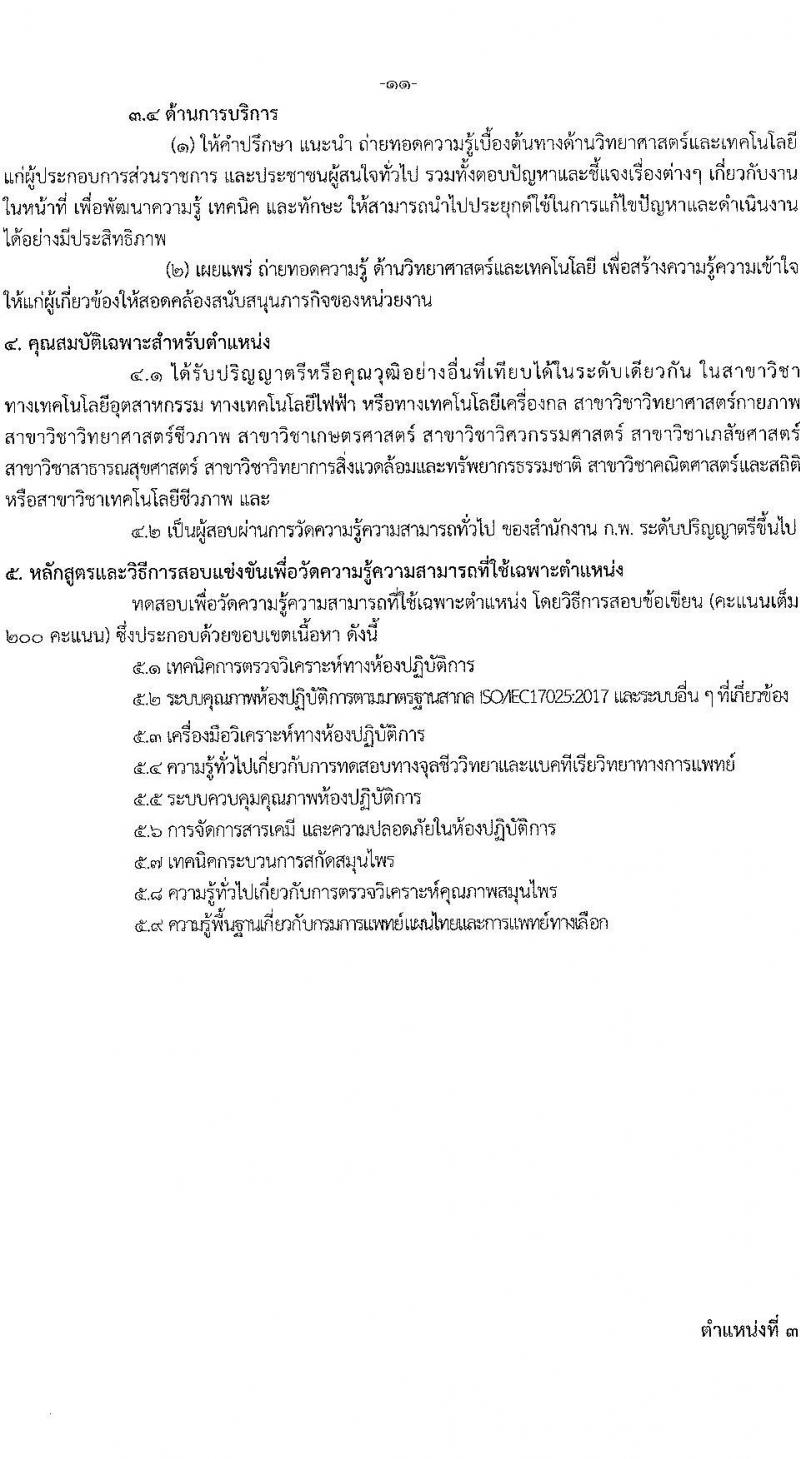 กรมการแพทย์แผนไทยและการแพทย์ทางเลือก รับสมัครสอบแข่งขันเพื่อบรรจุและแต่งตั้งบุคคลเข้ารับราชการ จำนวน 3 ตำแหน่ง 3 อัตรา (วุฒิ ปวส. ป.ตรี) รับสมัครสอบทางอินเทอร์เน็ต ตั้งแต่วันที่ 26 ม.ค. – 15 ก.พ. 2566