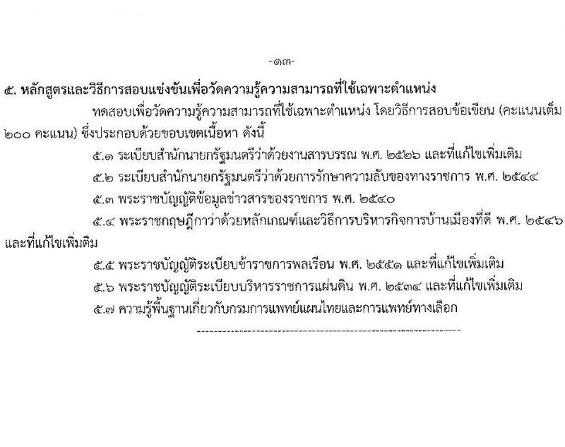 กรมการแพทย์แผนไทยและการแพทย์ทางเลือก รับสมัครสอบแข่งขันเพื่อบรรจุและแต่งตั้งบุคคลเข้ารับราชการ จำนวน 3 ตำแหน่ง 3 อัตรา (วุฒิ ปวส. ป.ตรี) รับสมัครสอบทางอินเทอร์เน็ต ตั้งแต่วันที่ 26 ม.ค. – 15 ก.พ. 2566