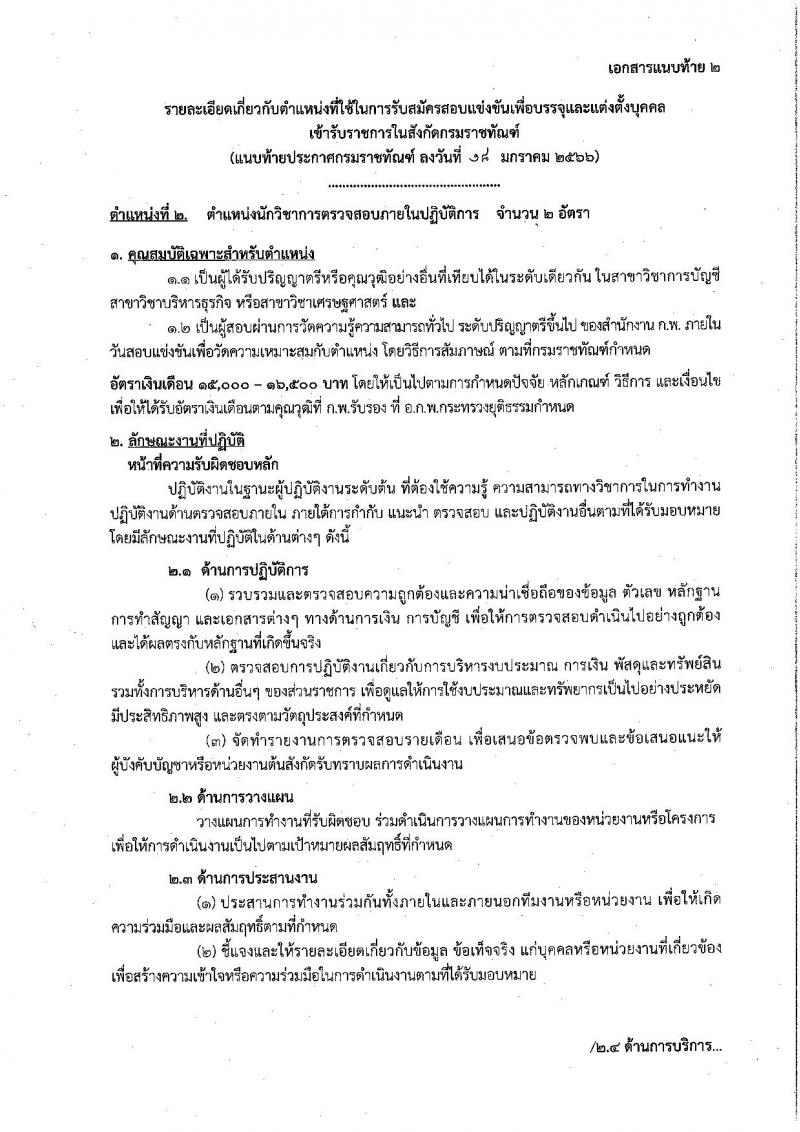 กรมราชทัณฑ์ รับสมัครสอบแข่งขันเพื่อบรรจุและแต่งตั้งบุคคลเข้ารับราชการ จำนวน 4 ตำแหน่ง ครั้งแรก 452 อัตรา (วุฒิ ปวท. ปวส. อนุปริญญา ป.ตรี) รับสมัครสอบทางอินเทอร์เน็ต ตั้งแต่วันที่ 30 ม.ค. – 21 ก.พ. 2566