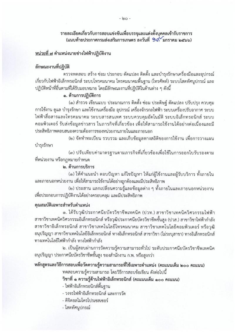 กรมส่งเสริมการเกษตร รับสมัครสอบแข่งขันเพื่อบรรจุและแต่งตั้งบุคคลเข้ารับราชการ จำนวน 10 ตำแหน่ง ครั้งแรก 81 อัตรา (วุฒิ ปวท. ปวส. ป.ตรี) รับสมัครสอบทางอินเทอร์เน็ต ตั้งแต่วันที่ 31 ม.ค. – 20 ก.พ. 2566