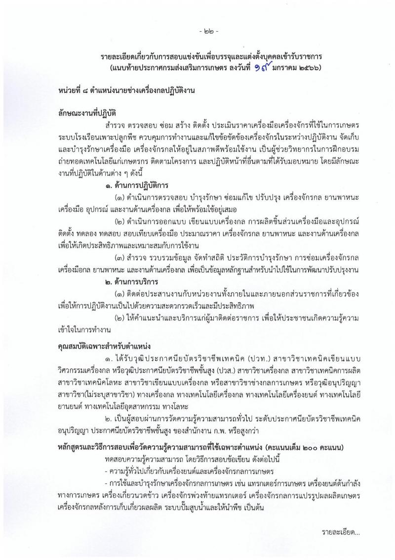 กรมส่งเสริมการเกษตร รับสมัครสอบแข่งขันเพื่อบรรจุและแต่งตั้งบุคคลเข้ารับราชการ จำนวน 10 ตำแหน่ง ครั้งแรก 81 อัตรา (วุฒิ ปวท. ปวส. ป.ตรี) รับสมัครสอบทางอินเทอร์เน็ต ตั้งแต่วันที่ 31 ม.ค. – 20 ก.พ. 2566