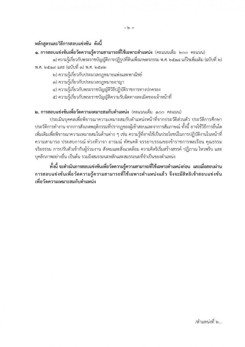 สำนักงานการปฏิรูปที่ดินเพื่อเกษตรกรรม รับสมัครสอบแข่งขันเพื่อบรรจุและแต่งตั้งบุคคลเข้ารับราชการ จำนวน 14 ตำแหน่ง ครั้งแรก 127 อัตรา (วุฒิ ปวช. ปวส. ป.ตรี) รับสมัครสอบทางอินเทอร์เน็ต ตั้งแต่วันที่ 13 ก.พ. – 12 มี.ค. 2566