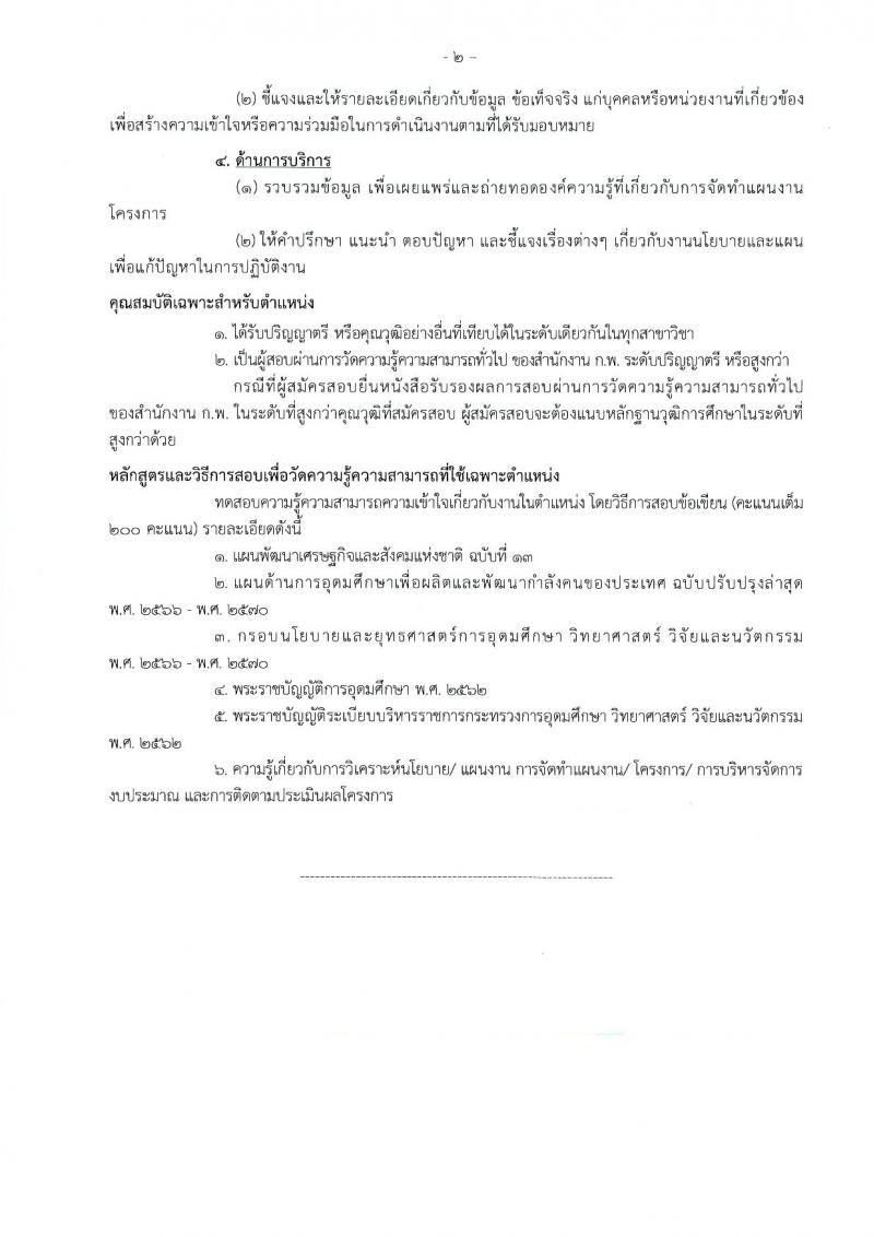 สำนักงานปลัดกระทรวงการอุดมศึกษา วิทยาศาสตร์ วิจัยและนวัตกรรม รับสมัครสอบแข่งขันเพื่อบรรจุและแต่งตั้งบุคคลเข้ารับราชการ จำนวน 11 ตำแหน่ง ครั้งแรก 43 อัตรา (วุฒิ ปวส.หรือเทียบเท่า ป.ตรี ป.โท) รับสมัครสอบทางอินเทอร์เน็ต ตั้งแต่วันที่ 21 ก.พ. – 15 มี.ค. 2566