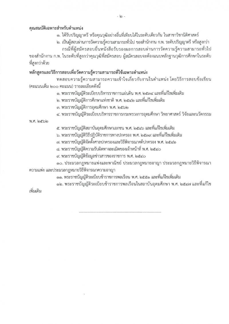 สำนักงานปลัดกระทรวงการอุดมศึกษา วิทยาศาสตร์ วิจัยและนวัตกรรม รับสมัครสอบแข่งขันเพื่อบรรจุและแต่งตั้งบุคคลเข้ารับราชการ จำนวน 11 ตำแหน่ง ครั้งแรก 43 อัตรา (วุฒิ ปวส.หรือเทียบเท่า ป.ตรี ป.โท) รับสมัครสอบทางอินเทอร์เน็ต ตั้งแต่วันที่ 21 ก.พ. – 15 มี.ค. 2566
