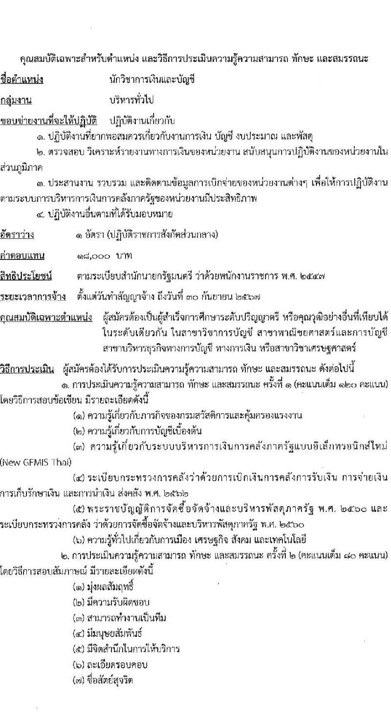 กรมสวัสดิการและคุ้มครองแรงงาน รับสมัครบุคคลเพื่อเลือกสรรเป็นพนักงานราชการทั่วไป จำนวน 4 ตำแหน่ง 10 อัตรา (วุฒิ ปวช. ปวส.หรือเทียบเท่า ป.ตรี) รับสมัครสอบทางอินเทอร์เน็ต ตั้งแต่วันที่ 23 ก.พ. – 8 มี.ค. 2566